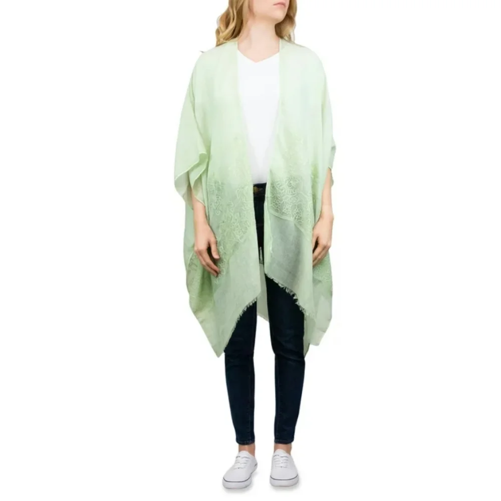 Dreamy Embroidered Open-Front Layering duster - Picture 1 of 14